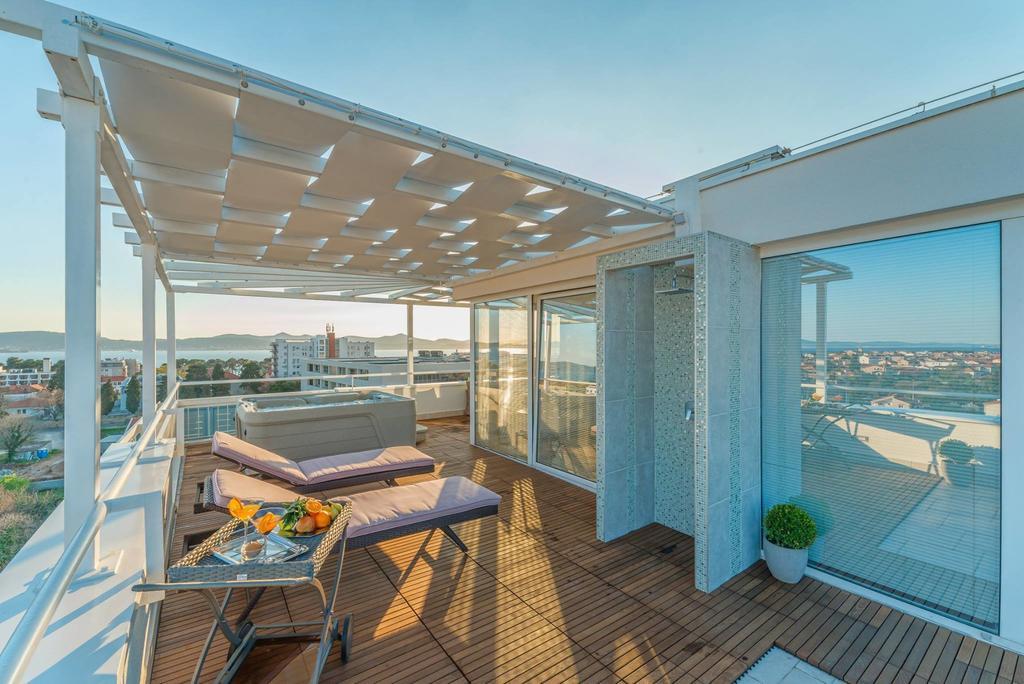 Sunset Penthouse Apartment With Jacuzzi And Seaview Zadar Eksteriør bilde